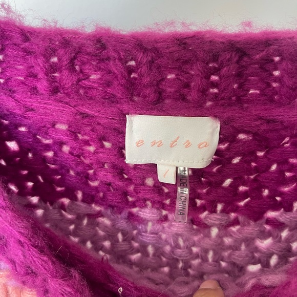 Chunky Knit Rainbow Striped Long Sleeve Knit Sweater by Entro Boutique - Picture 13 of 14